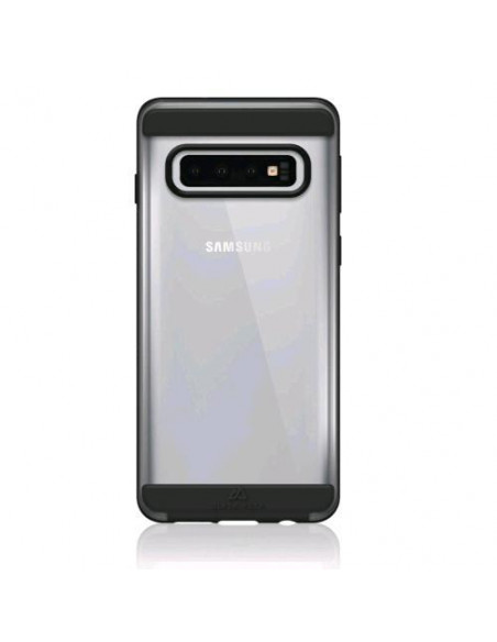 BLACK ROCK SAMSUNG GALAXY S10 COVER IN TPU ANTI SHOCK ASSORBION TRASPARENTE/NERO