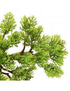Bonsai di Cipresso Artificiale con Vaso 60 cm Verde