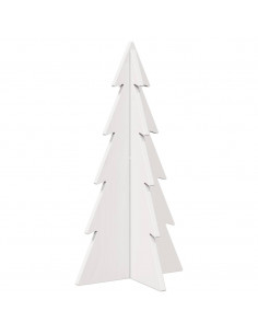 Albero di Natale Decorativo Bianco 59,5 cm in Legno di Pino 2