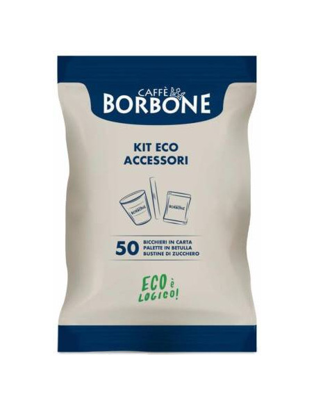 Borbone Kit Accessori EcoLogico 50pz Bicchierini+Bus.Zucc+Palette