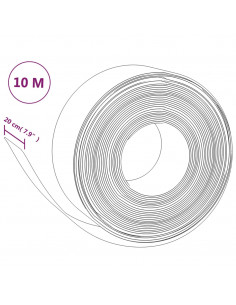 Bordatura da Giardino Marrone 10 m 20 cm in Polietilene