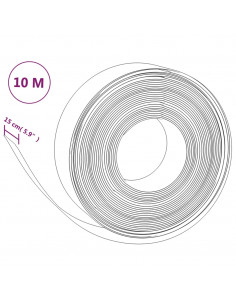 Bordatura da Giardino Nera 10 m 15 cm in Polietilene