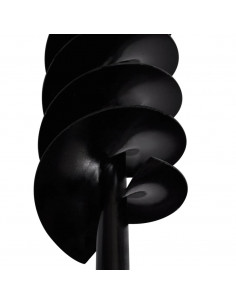 Trapano da Terra Maniglia Auger 100 mm Tre Spirali Acciaio Nero