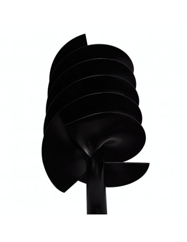 Trapano terra con maniglia 150 mm doppia spirale Acciaio Nero