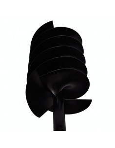 Trapano da Terra Maniglia Auger 200 mm Tre Spirali Acciaio Nero