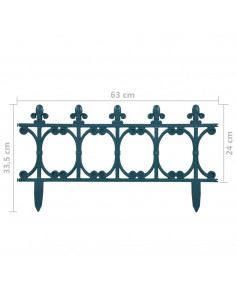 Bordature per Prato 16 pz Verde 10 m in PP