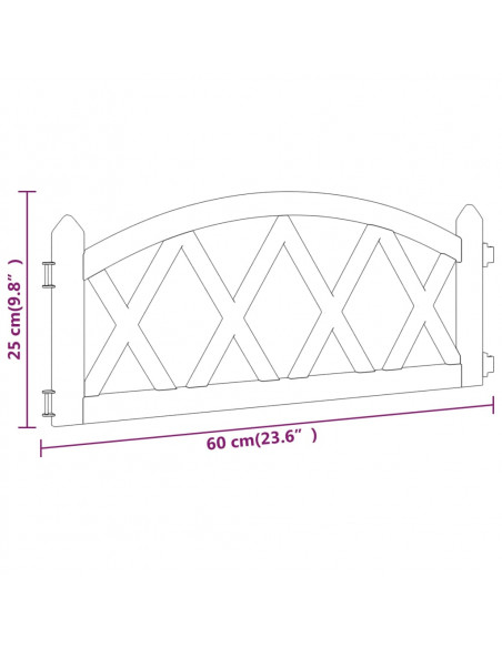 Bordi per Prato 17 pz Bianchi 10 m in PP