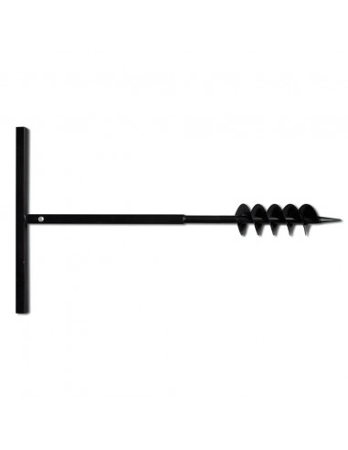 Trapano da Terra Maniglia Auger 100 mm Tre Spirali Acciaio Nero
