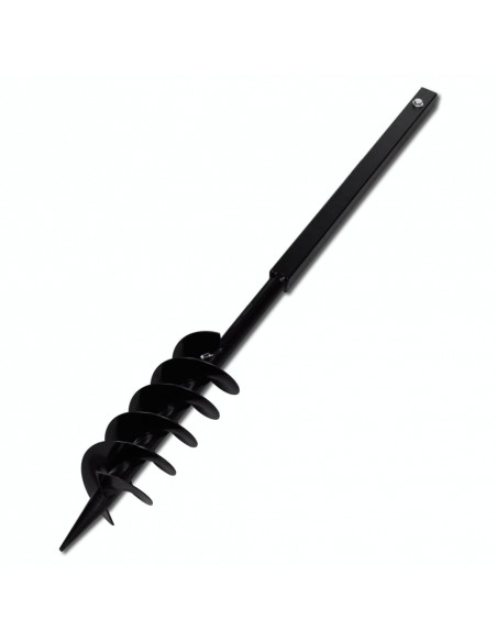 Trapano da Terra Maniglia Auger 100 mm Tre Spirali Acciaio Nero