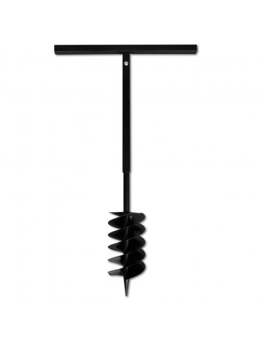 Trapano terra con maniglia 150 mm doppia spirale Acciaio Nero