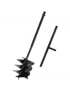 Trivella per Terreno con Maniglia 200 mm Acciaio Nero 2