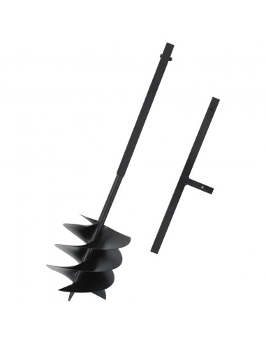 Trivella per Terreno con Maniglia 200 mm Acciaio Nero