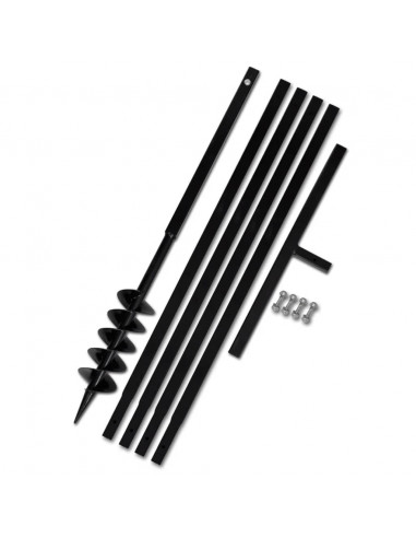 Trapano da Terra con Manico 100 mm Tubo di Prolunga Acciaio 5 m