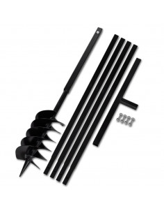 Trapano da terra con manico 150 mm con Tubo di prolunga Acciaio 5 m 2