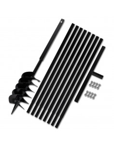 Trapano da terra con manico 150 mm con Tubo di prolunga Acciaio 9 m 2