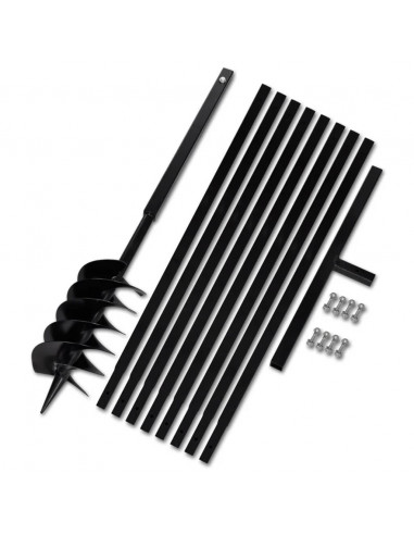 Trapano da terra con manico 150 mm con Tubo di prolunga Acciaio 9 m