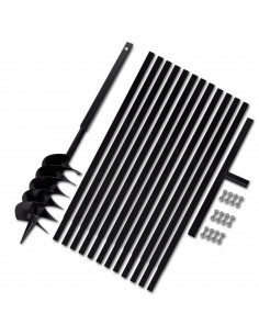 Trapano da terra con manico 150 mm con Tubo di prolunga Acciaio 13 m 2