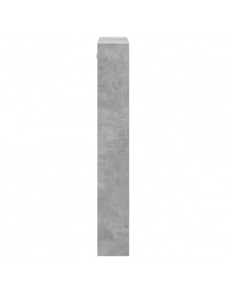 Armadietto a Muro Grigio Cemento 50x15x100 cm in Truciolato