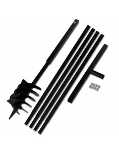 Trapano da terra con manico 180 mm con Tubo di prolunga Acciaio 5 m 2