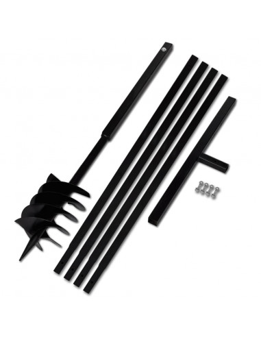 Trapano da terra con manico 180 mm con Tubo di prolunga Acciaio 5 m