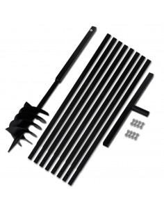 Trapano da terra con manico 180 mm con Tubo di prolunga Acciaio 9 m 2