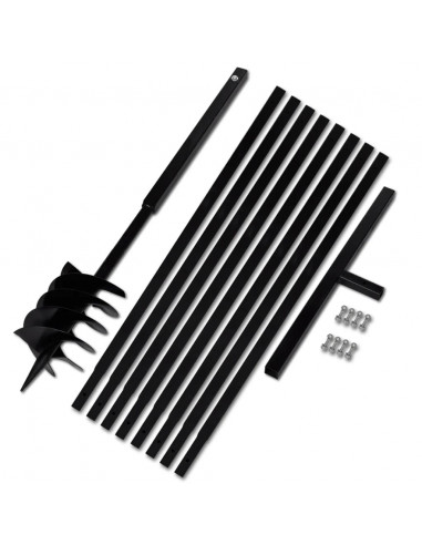 Trapano da terra con manico 180 mm con Tubo di prolunga Acciaio 9 m