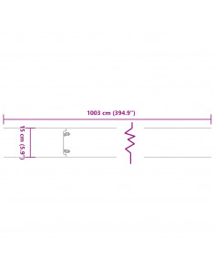 Bordure per Prato 10 pz 15x103 cm Flessibili in Acciaio Corten