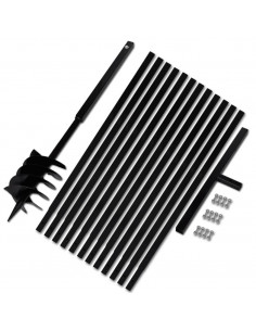 Trapano da terra con manico180 mm con Tubo di prolunga Acciaio 13 m 2