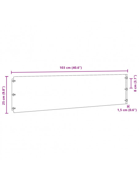 Bordure per Prato 10 pz 25x103 cm Flessibili in Acciaio Corten