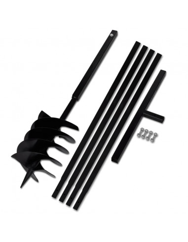 Trapano da terra con manico 200 mm con Tubo di prolunga Acciaio 5 m