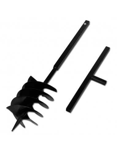 Trapano da Terra con Manico 200 mm Tubo di Prolunga Acciaio 9 m