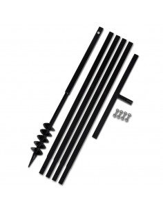 Trapano da terra con manico 80 mm con Tubo di prolunga Acciaio 5 m 2