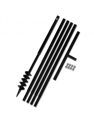 Trapano da terra con manico 80 mm con Tubo di prolunga Acciaio 5 m