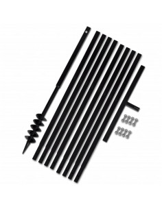 Trapano da terra con manico 80 mm con Tubo di prolunga Acciaio 9 m 2