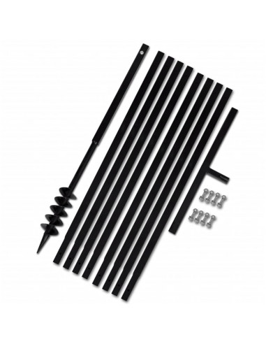 Trapano da terra con manico 80 mm con Tubo di prolunga Acciaio 9 m