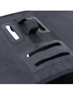 Borsa Doppia Bicicletta Impermeabile per Portapacchi 35 L Nero