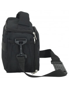 Borsa Fotocamera con Coperta Impermeabile Nera Tessuto Oxford