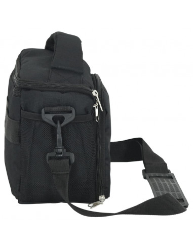 Borsa Fotocamera con Coperta Impermeabile Nera Tessuto Oxford