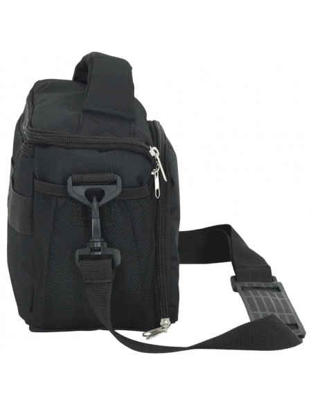 Borsa Fotocamera con Coperta Impermeabile Nera Tessuto Oxford