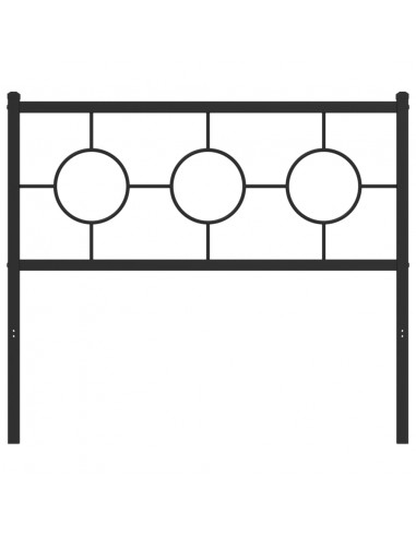 Testiera in Metallo Nero 100 cm