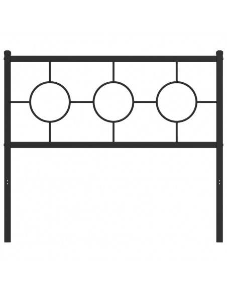 Testiera in Metallo Nero 100 cm