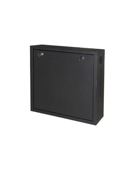 BOX A MURO DVR/NVR 2 SERRATURE CON RIPIANO APRIBILE E BLOCCAGGI REGOLABILI, ATTACCO VESA PER MONITOR INCLUSO NERO