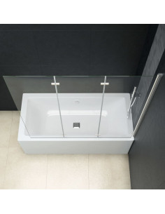 Box Doccia Pieghevole a Libro 3 Pannelli in ESG 130x138 cm