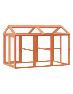 Box per Animali Marrone 141x94x104 cm in Legno Massello di Pino