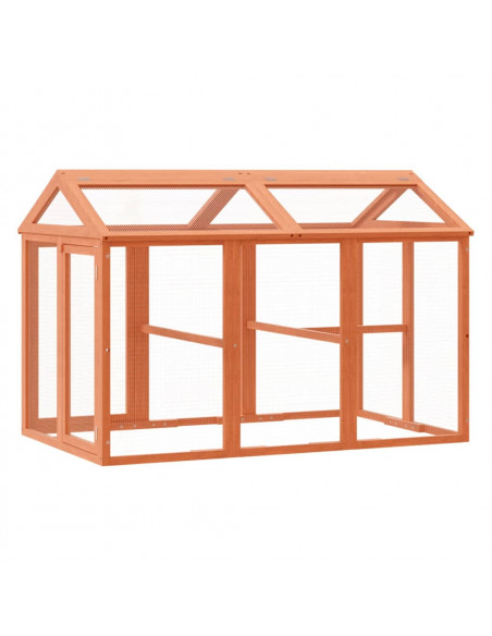 Box per Animali Marrone 141x94x104 cm in Legno Massello di Pino