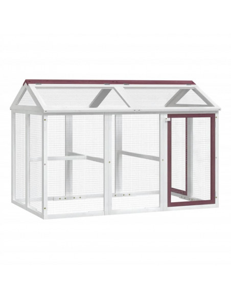 Box per Animali Moka 141x94x104 cm in Legno Massello di Pino