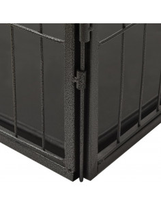 Box per Cuccioli in Acciaio 91,5x59x61 cm