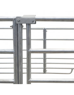 Box per Pecore in Acciaio Zincato a 4 Pannelli 137x137x92 cm