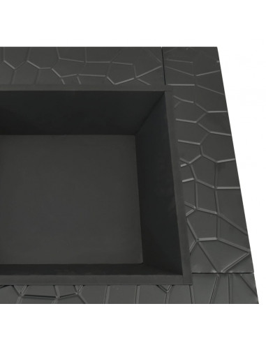 Braciere da Giardino con Attizzatoio 81x81x47 cm XXL in Acciaio