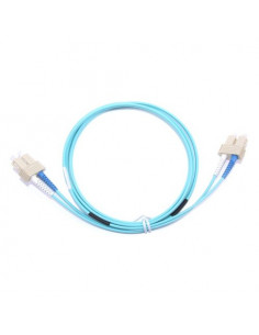 Bretella di connessione e permutazione a 2 fibre ottiche MULTIMODALI OM3 connett. SC-SC DUPLEX 3m guaina esterna LSZH IEC60332-1